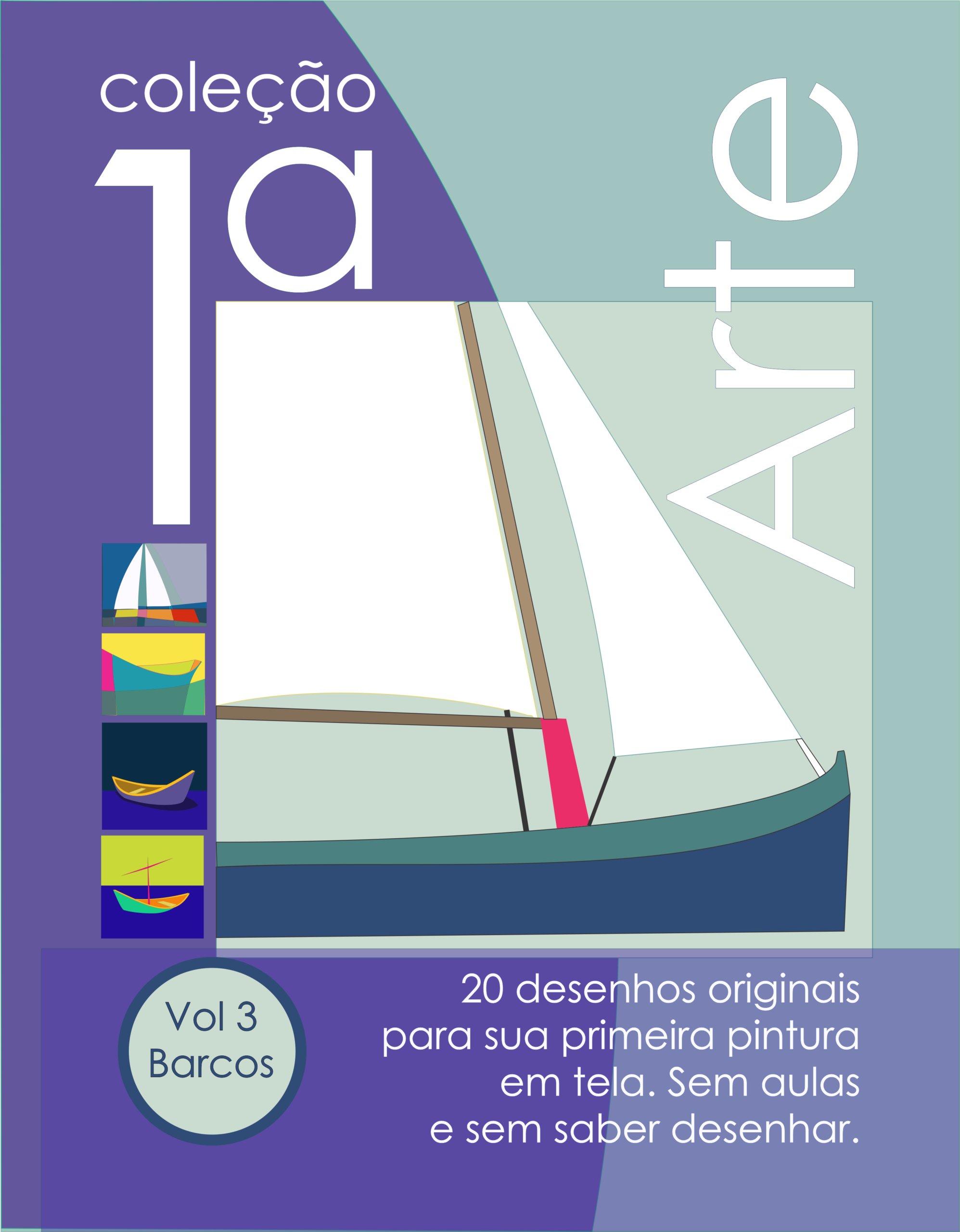 eBook com 20 imagens de pintura em tela para iniciantes