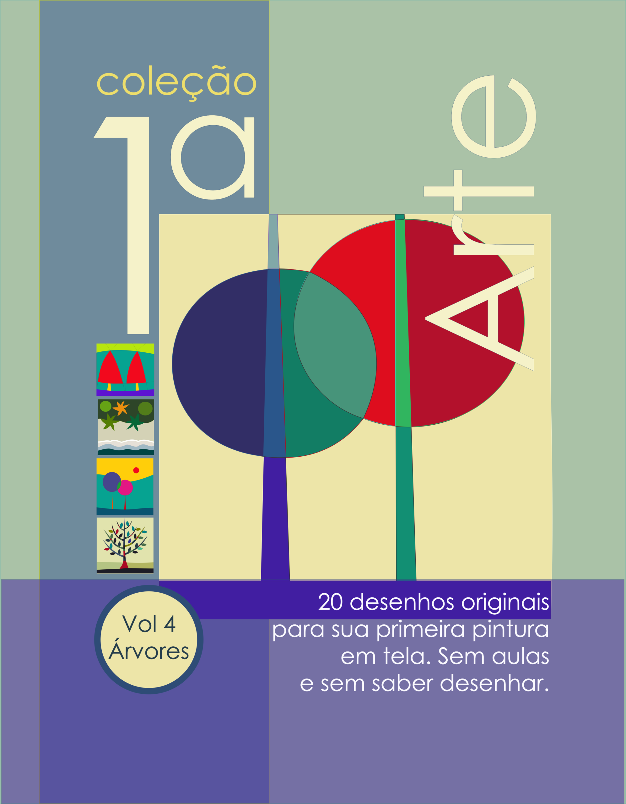 eBook com 20 imagens de pintura em tela para iniciantes